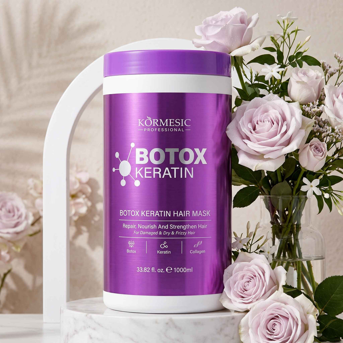 KORMESIC Natural Botox & Keratin Protein Hair Mask (1000ml) | Hair Repair