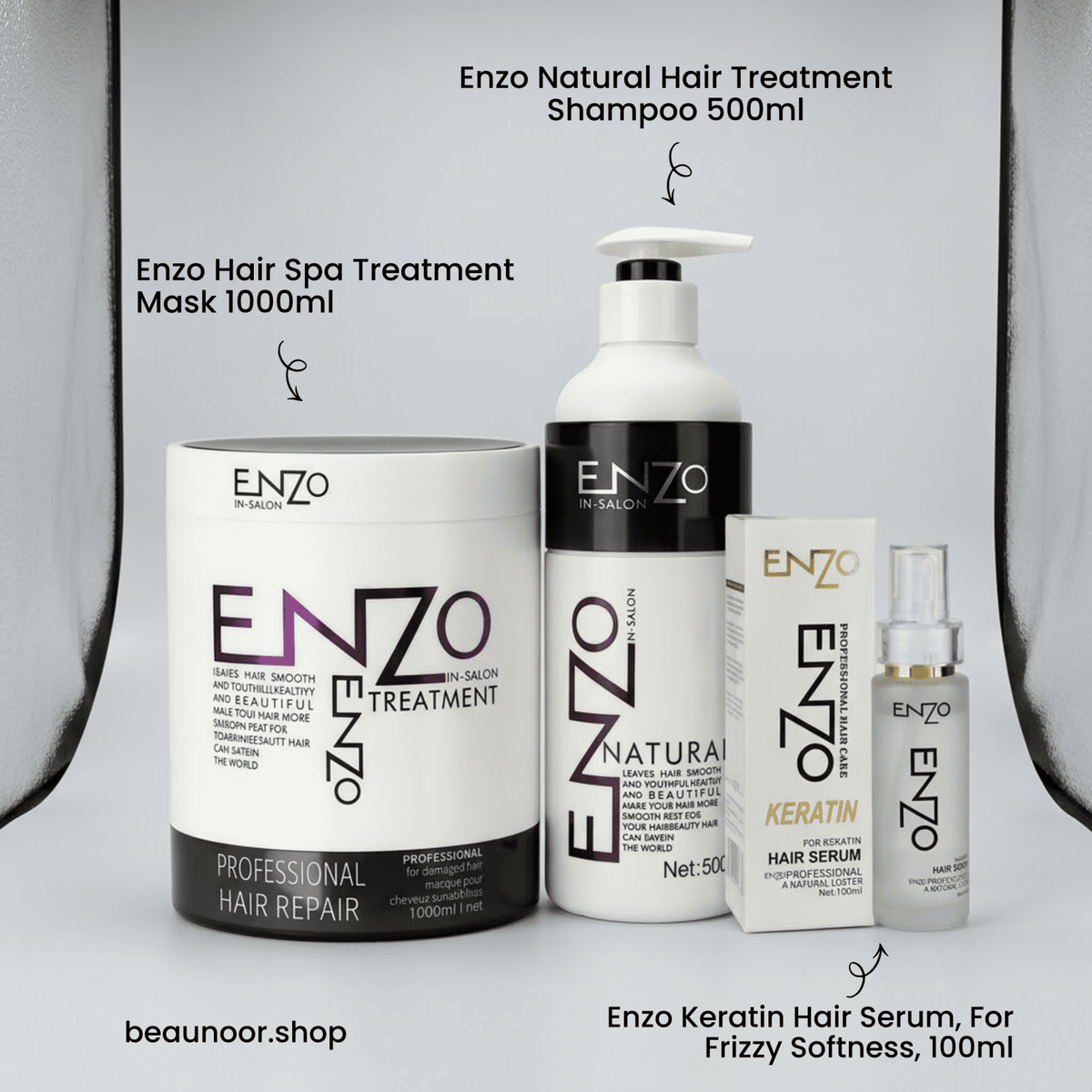 ENZO Professional Salon Hair Rescue Kit - 3 Step Routine | BeauNoor - BeauNoor