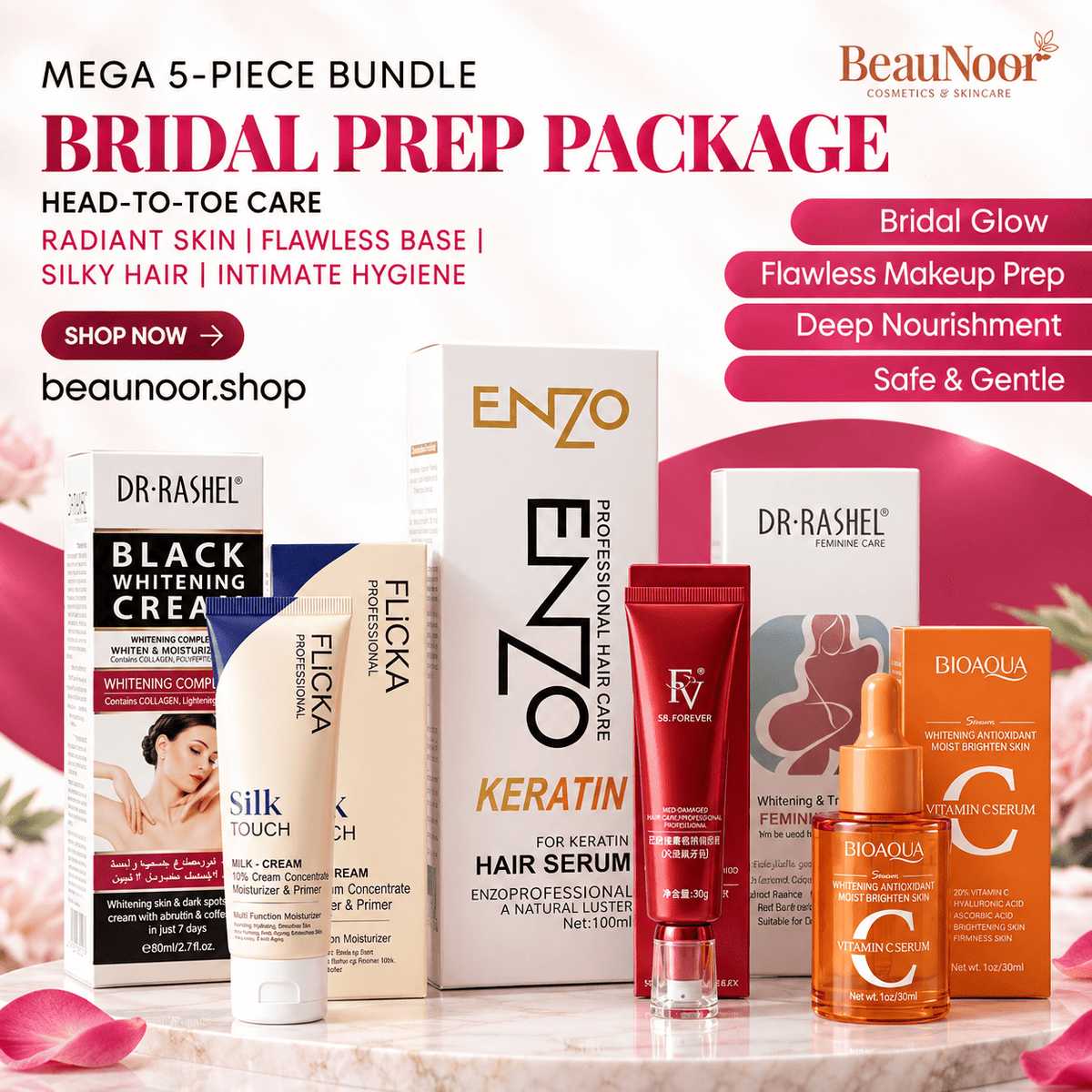 30-Day Bridal Glow-Up Kit (5-Piece Premium Bundle) | BeauNoor - BeauNoor