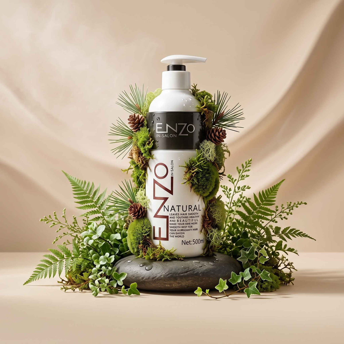 ENZO Natural Smooth Hair Fall Shampoo (500ml) | Sulfate-Free Keratin