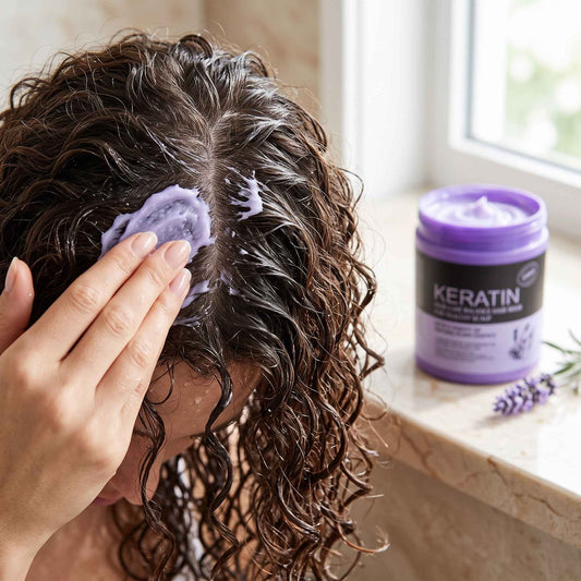 Keratin Nutrition Lavender Hair Mask (500ml) | For Curly & Frizzy Hair