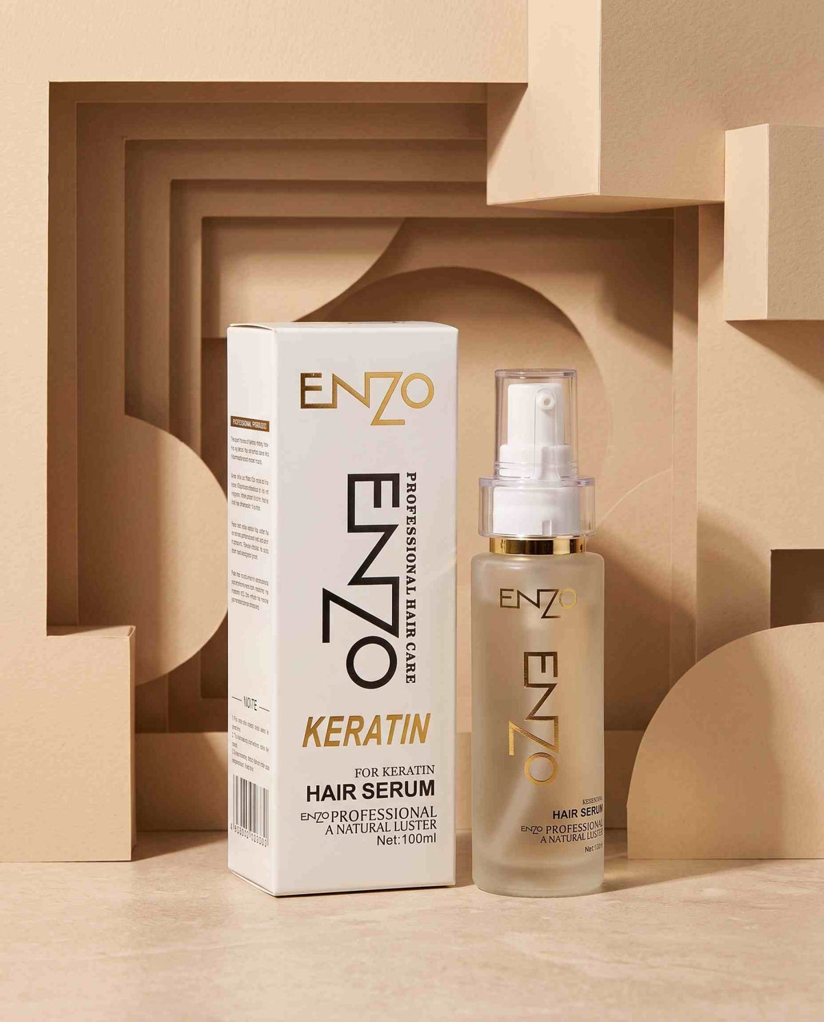 ENZO Keratin Hair Serum (100ml) - Anti Frizz & Softness | BeauNoor - BeauNoor