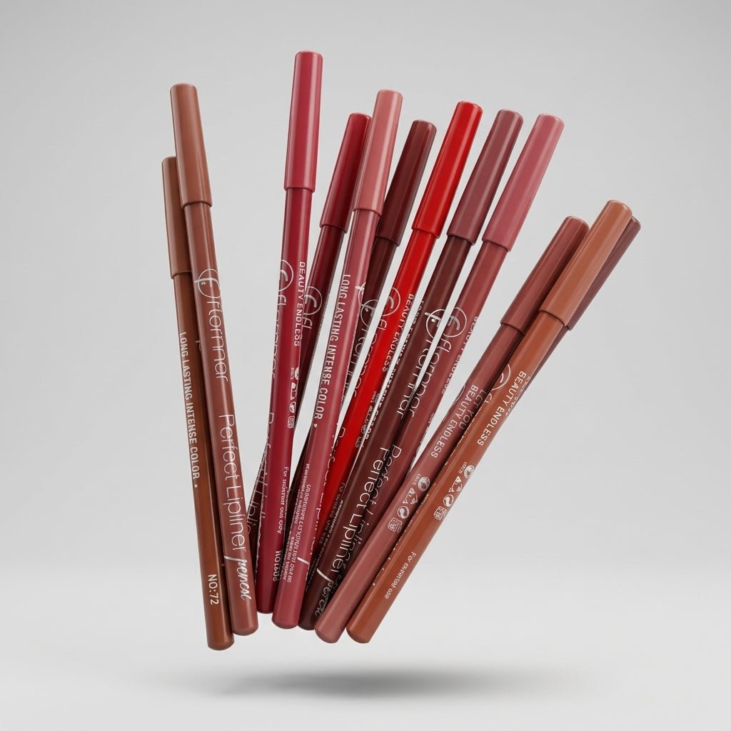 Flormar Waterproof Lip Liner Pencil Set - Nude & Brown Tones - BeauNoor