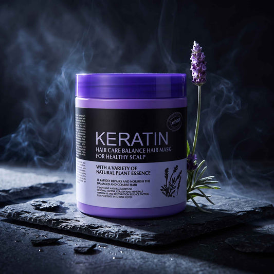 Keratin Nutrition Lavender Hair Mask (500ml) | For Curly & Frizzy Hair - BeauNoor