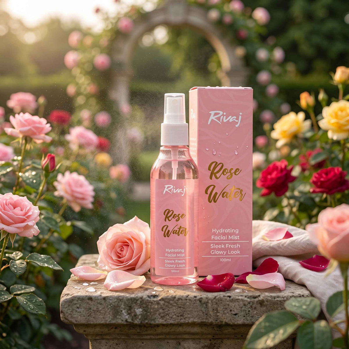 Rivaj Rose Water Hydrating Facial Mist - 100ml - BeauNoor