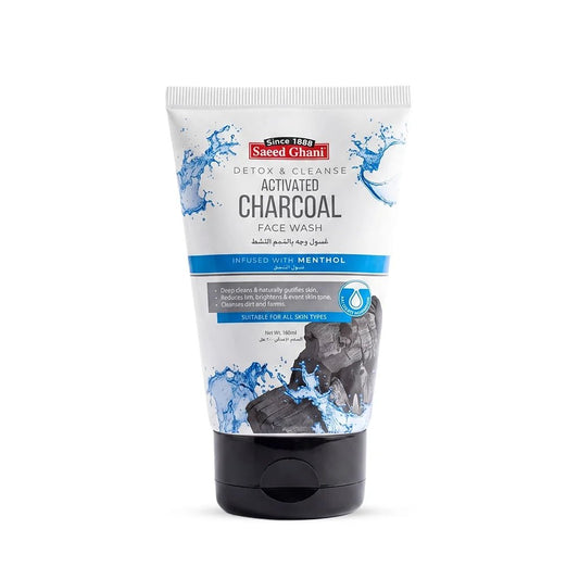 Saeed Ghani Activated Charcoal Face Wash - Detox & Deep Cleanse 160ml - BeauNoor