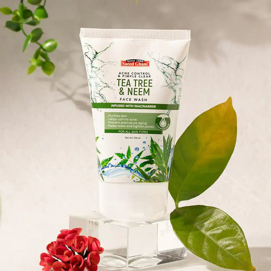 Saeed Ghani Tea Tree & Neem Face Wash - Acne Control & Pimple Clear - BeauNoor